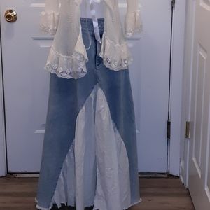 Long Denim Skirt